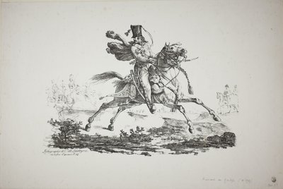 Hussard galopperende av Carle Vernet