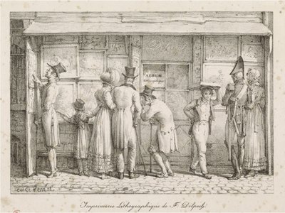 Litografisk trykkeri til F. Delpech av Carle Vernet