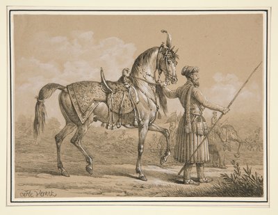 Mameluke og Arabian Horse av Carle Vernet