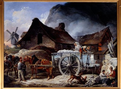 Gipsovn i Montmartre Maleri av Antoine dit Carle Vernet (1758-1836) 1825 Fontaine Chaalis. Institutt for Frankrikes museum av Carle Vernet