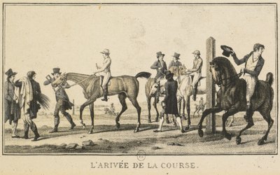 Racing Scenes: A Horse Arriving at the Race av Carle Vernet