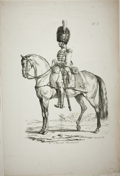 Royal Guard, Norman Mounted Soldier and Horse, nr. 2 av Carle Vernet