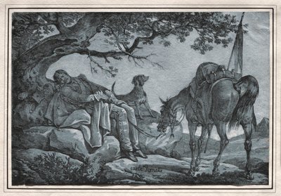 Den sovende soldat. av Carle Vernet