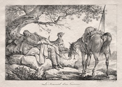 Den sovende soldat. av Carle Vernet
