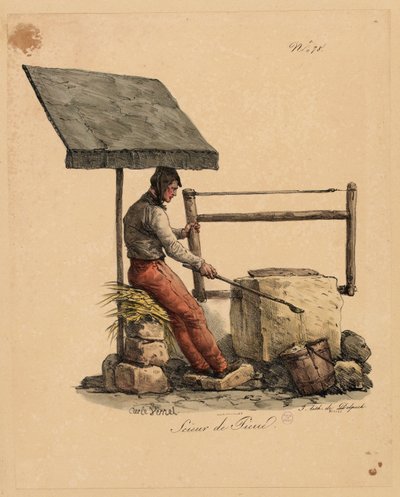 Steinhoggeren fra #39;Les Cris de Paris#39; av Carle Vernet