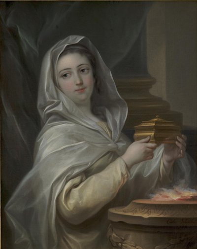 En Vestal. Kvinne fremstilt som en vestal? av Carle van Loo