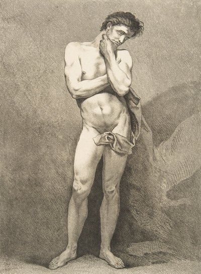 Et akademi: stående mann, 1742-43. av Carle van Loo