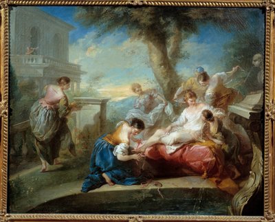David og Betsabee. Maleri av Carle Van Loo (1705-1765). Meaux.Musee Bossuet av Carle van Loo