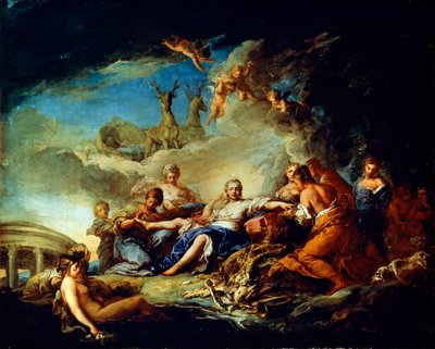 Dianas Rest on the Hunt, 1600-tallet. av Carle van Loo