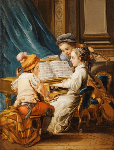 De fire kunstene - musikk, av Carle van Loo
