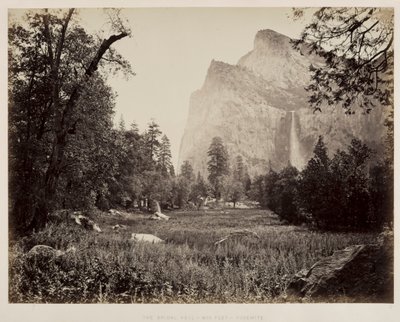 Brudeslør, Yosemite, ca. 1865-1866. av Carleton E. Watkins