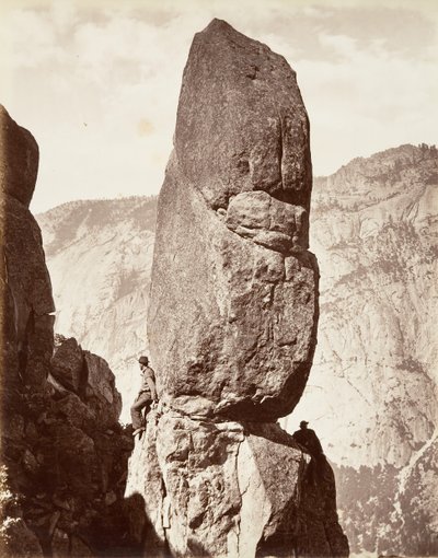 Magic Tower, Yosemite, ca. 1872, trykt ca. 1876. av Carleton E. Watkins.