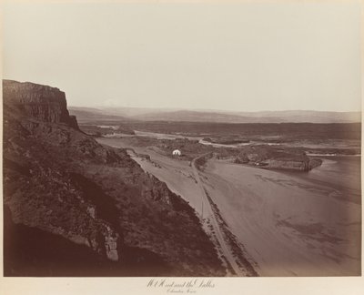 Mt. Hood og Dalles, Columbia River av Carleton E. Watkins
