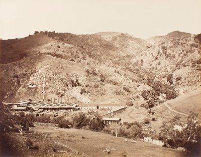The Works and the Mine, New Almaden, Santa Clara, California av Carleton E. Watkins