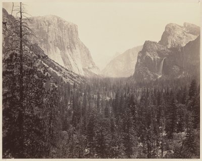 Yosemite-dalen fra Mariposa-stien av Carleton E. Watkins