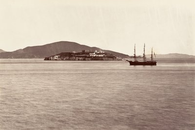 Alcatraz Island, San Francisco, 1868-69, trykt ca. 1876. av Carleton Emmons Watkins