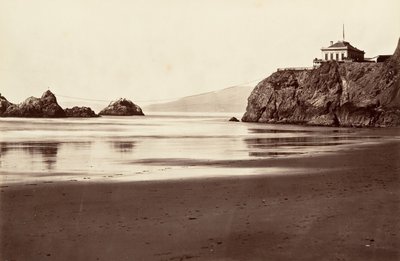 Cliff House and Seal Rock, 1868-69, trykt ca. 1876. av Carleton Emmons Watkins