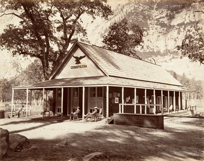 Cosmopolitan Saloon, ca. 1872, trykt ca. 1876. av Carleton Emmons Watkins