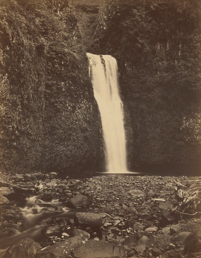 Nedre Multnomah-fallene, Columbia-elven, 1867 (bilde) av Carleton Emmons Watkins