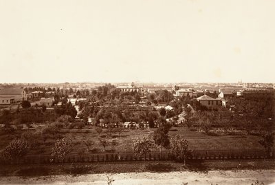 Oakland, fra Military Academy, 1864, trykt ca. 1876. av Carleton Emmons Watkins