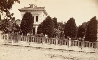 Residens til Charles Bernard. 312 Oak Street, San Francisco, California, ca. 1876. av Carleton Emmons Watkins