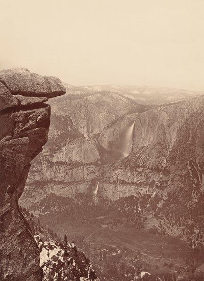 Yosemite Falls, fra Glacier Point, 1878–1881 (bilde) av Carleton Emmons Watkins