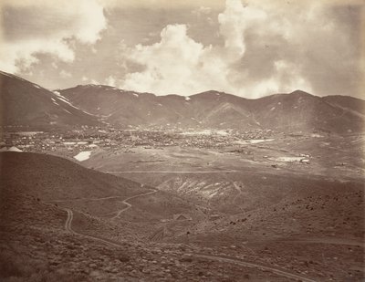 Virginia City, 1875, trykt ca. 1876. av Carleton Emmons Watkins