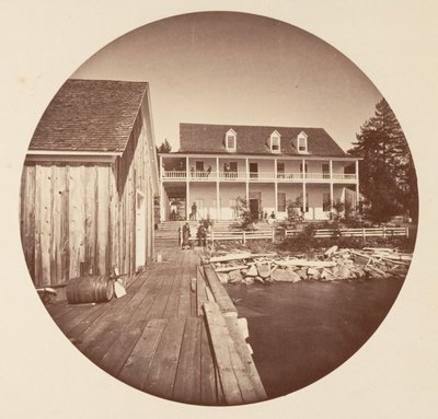 Warm Springs Hotel Lake Tahoe, ca. 1878. av Carleton Emmons Watkins