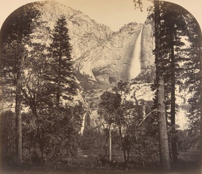 Yosemite høst. Nedover dalen. 2637 Ft., 1861. av Carleton Emmons Watkins