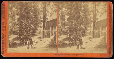 Gruppe på Glacier Point, Yosemite av Carleton Watkins