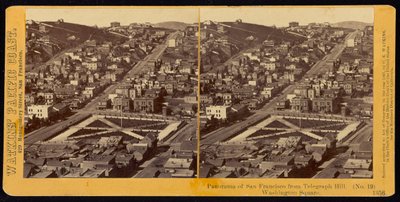 Panorama over San Francisco fra Telegraph Hill, Washington Square av Carleton Watkins