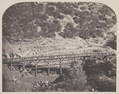 Railroad Bridge, Cape Horn, Mariposa County av Carleton Watkins
