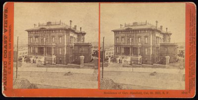 Residence of Gov. Stanford, Cal. St. Hill, S.F av Carleton Watkins