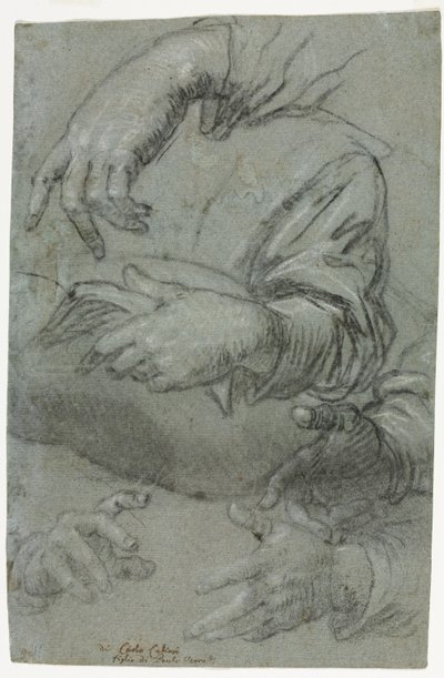 Studier av Hands recto, ca. 1586. av Carletto Caliari