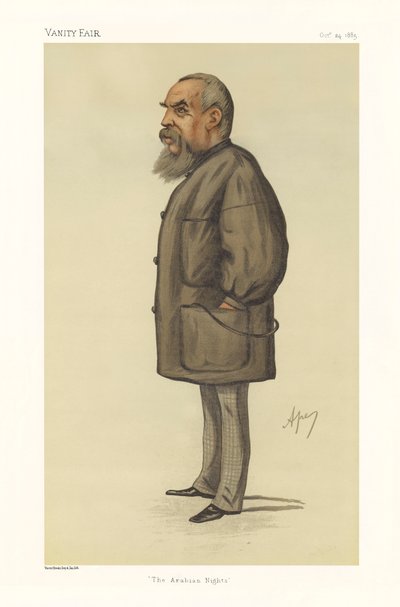 Kaptein Richard Francis Burton - portrett stående av Carlo (1839 89) Pellegrini