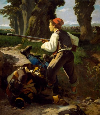 Pasquale Cova i slaget ved Varese, 26. mai 1859, av Carlo Ademollo (1825-1911) av Carlo Ademollo