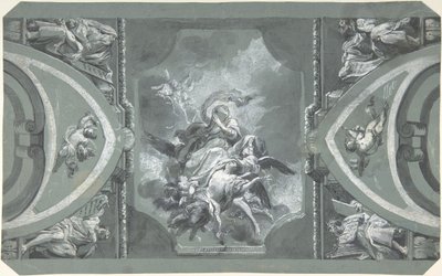 Studie for dekorasjon av et hvelv, 1754-1815. av Carlo Alberto Baratta