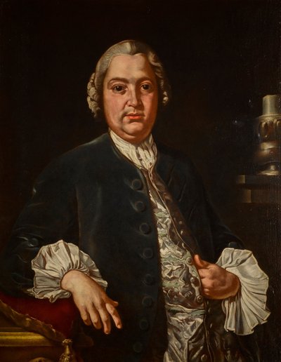 Portrett av komponisten Niccolò Jommelli 1714-1774. av Carlo Amalfi