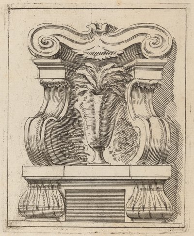 Arkitektonisk motiv med vase av Carlo Antonio Buffagnotti