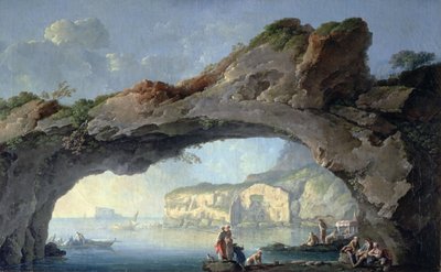 En stor steinbue med utsikt til Napolihavet av Carlo Bonaria or Bonavia