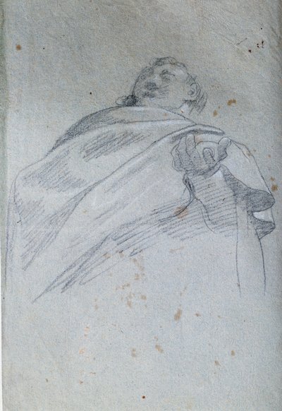 Byste av mannsdrapering Tegning i blekk og vask av Carlo Bononi (1569-1632) Paris fra 1600-tallet. Museet Louvre av Carlo Bononi
