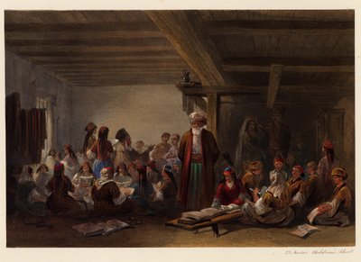 Krim-tatarernes barneskole, 1856 av Carlo Bossoli
