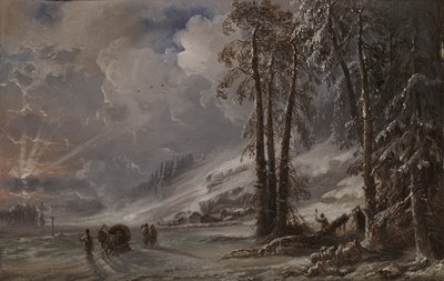 Skog ved foten av Uralfjellene, 1872. av Carlo Bossoli