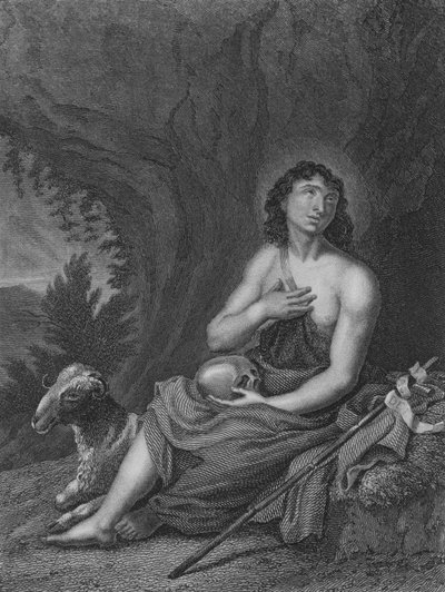 St John in the Wilderness (gravering) av Carlo Cignani