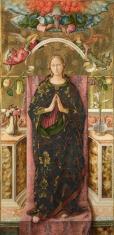 Den ulastelige unnfangelsen. 1492 av Carlo Crivelli