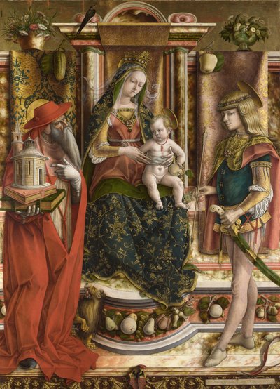 La Madonna della Rondine The Madonna of the Swallow, etter 1490 av Carlo Crivelli