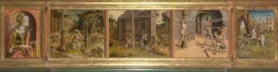 Predella av La Madonna della Rondine The Madonna of the Swallow, etter 1490 av Carlo Crivelli