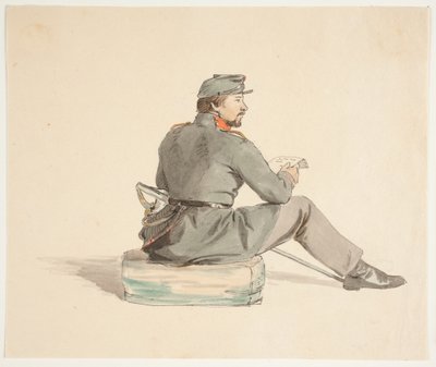 Lesende soldat av Carlo Dalgas