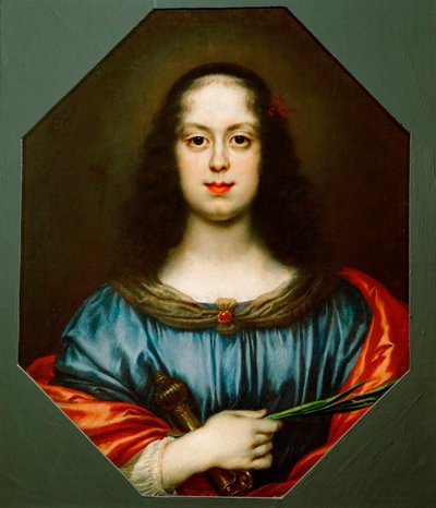 Portrett av Vittoria della Rovere (1622-1694) som Saint Catherine av Carlo Dolci