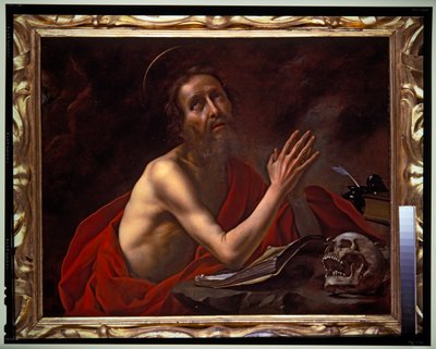 St. Jerome i bønn (kobber) av Carlo Dolci